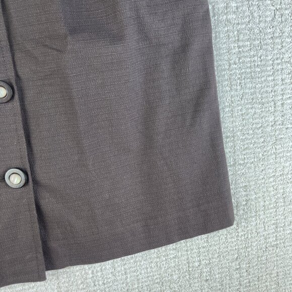 NWT Milly of New-York Chocolate Brown Skirt Size 6 Button up - Picture 5 of 14